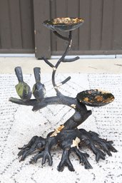 Metal Bird Feeder Garden Decor