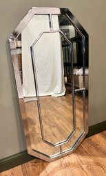 Heavy Silver Mid Century Mirror