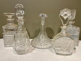 Lot Of Crystal Decanters