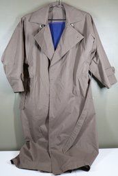Carol Cohen Drizzle Trench Coat Vintage Jacket Gray Removable Liner