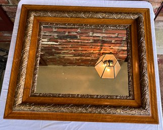 Antique Carved Wood Wall Mirror