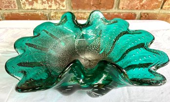 Large Murano Venetian Art Glass Dish