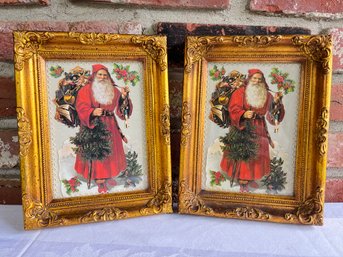 Gold Framed Repro Victorian Paper Scraps