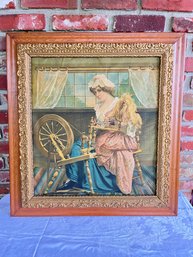 Spinning Print On Fabric Wood Frame