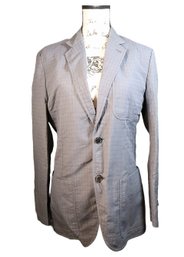 Hermes Women's Cotton And Polyamide Button Up Gray Blazer Jacket Fashion Top Made In Italy