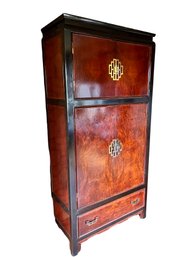 1970s Chin Hua Burlwood Armoire By Raymond Sabo Century Furniture Armoire