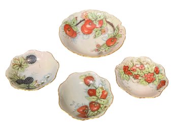 Florence E. Kuger 1960 Handpainted Bowl Set