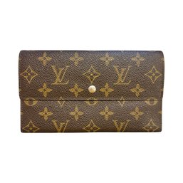 LOUIS VUITTON INTERNATIONAL LONG CLUTCH WALLET MONOGRAM LEATHER AUTHENTIC