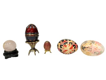 Lot Of Egg Decor Items