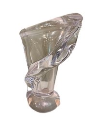 Vintage Vannes Le Chatel France Calla Lily  Clear Vase