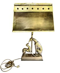 Vintage 1930s Deco Greyhound Table Lamp