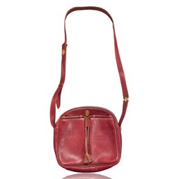 CARTIER BORDEAUX LEATHER CROSSBODY BURGUNDY HAND BAG PURSE
