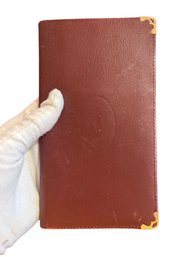 CARTIER LEATHER BURGUNDY CARDHOLDER ORGANIZER WALLET AUTHENTIC