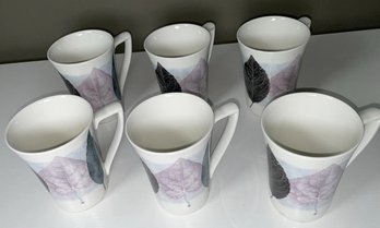 Portmeirion Set 6 Dusk Tapered Jo Gorman Mugs