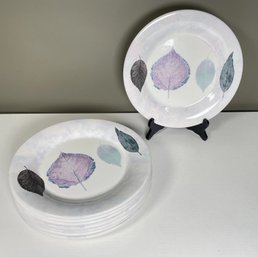 Set Of 8 Portmeirion Dusk Jo Gorman Dinner Plates