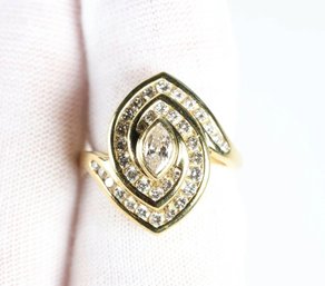 18k Gold Diamond Ring, 1.37ctw, 8.97 Grams, Jewelry Diamonds Gemstone