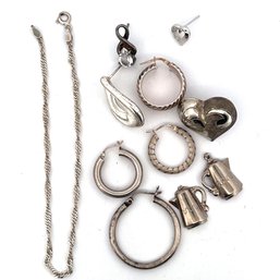 925 STERLING SILVER BRACELET EARRINGS RANDOM ASSORTMENT LOT SCRAP