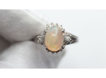 ETHIOPIAN OPAL RING (99.99 PURE) SILVER GEMSTONE JEWELRY