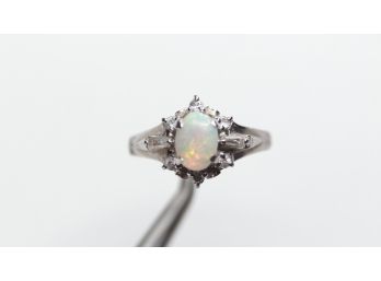 AUSTRALIAN CRYSTAL OPAL RING (99.99 PURE) SILVER GEMSTONE JEWELRY