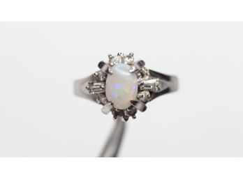 AUSTRALIAN CRYSTAL OPAL RING (99.99 PURE) SILVER GEMSTONE JEWELRY