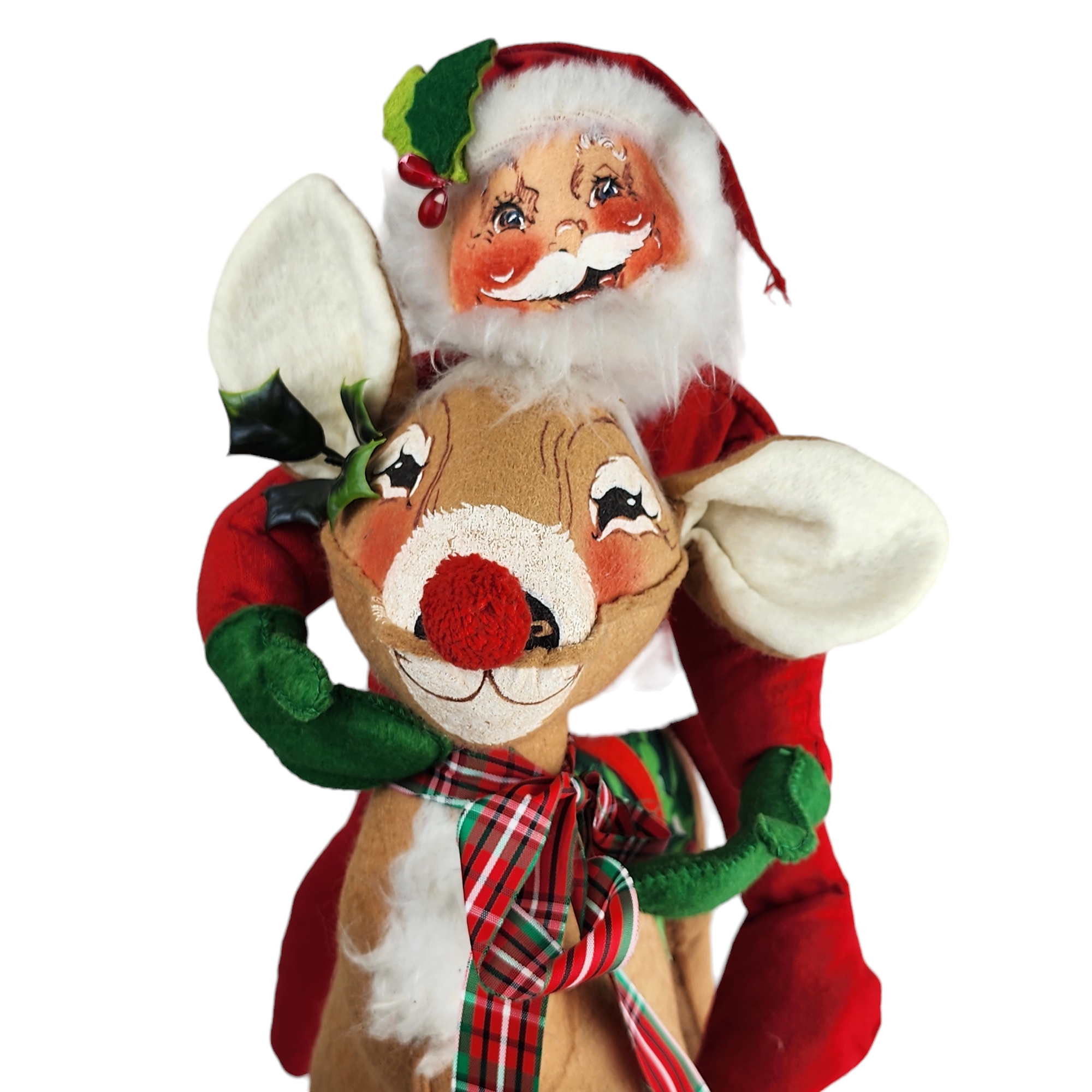 Vintage 1963/65 Annalee Santa & Rudolph Red Nose Reindeer Mobilitee ...