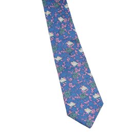 Hermes Floral Classic Silk Tie 3.5'