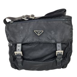 Prada Tessuto Black Nylon Crossbody Bag