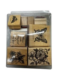 Butterfly Stamp Set With Ink Pad