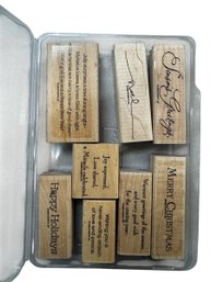 Stampin' Up! Many Merry Messages Stamp Set - Set Of 8