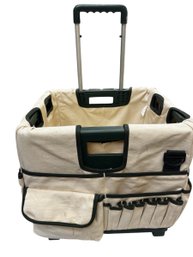 Craft Tote On Wheels With Retractible Handle