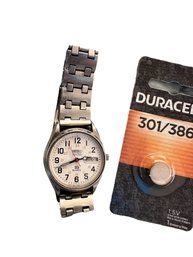 Seiko Wrist Watch 'Railroad Approved', 7546-8069, 301 Battery, Date Window, Stainless Band