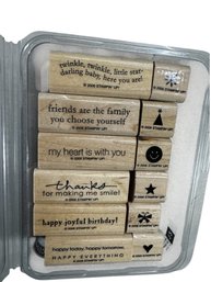 Stampin' Up! Small Sayings Stamp Set - Set Of 12