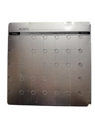 Blank Calendar White Board - Silver