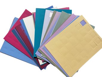 Square Punch Out Sheets - Multiple Colors