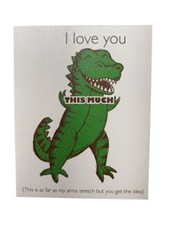 T-Rex I Love You This Much Canvas Picture