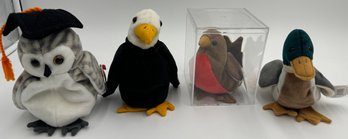 Beanie Babies 4, One In Clear Container