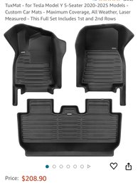 Tesla Model Y Weather Mats ( Like New)