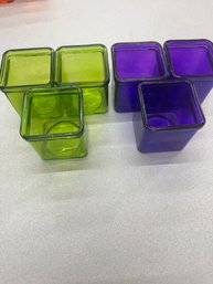 6 Small Glass Storage / ? Containers