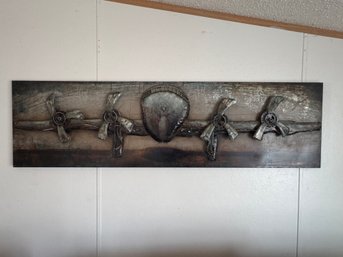 Large 72inch Metal Wall Decor Airplane