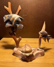 Carved Wooden Fish Decor