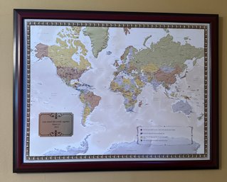 World Map Framed