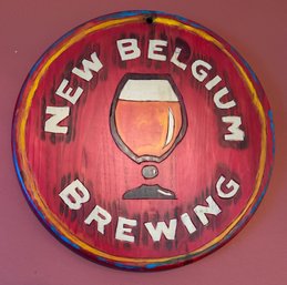 New Belgium Wooden Painted Wall Hanging