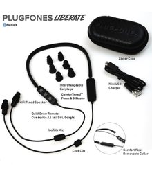 Plugfones Liberate 2.0, Wireless Bluetooth Earplugs With Audio, NRR 26 DB