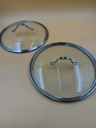 2 Large Glass Lids