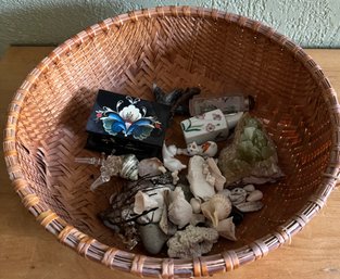 Basket With Misc Shells And More