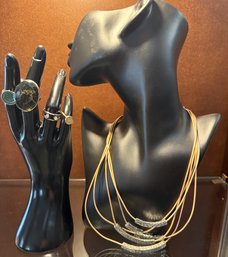 4 Rings And Necklace Ring Sizes In Pics 5-6