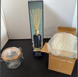 Diffuseur, Mug And Glass Jar New