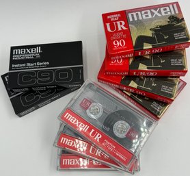 Maxell Cassette Tapes 9 (6 Sealed , 3 Open )