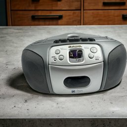 Boom Box Retro Cassette/ CD Am/fm Radio Tested And All Functions Work