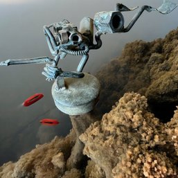 Diver Made From Welded Nuts And Bolts 8' Long
